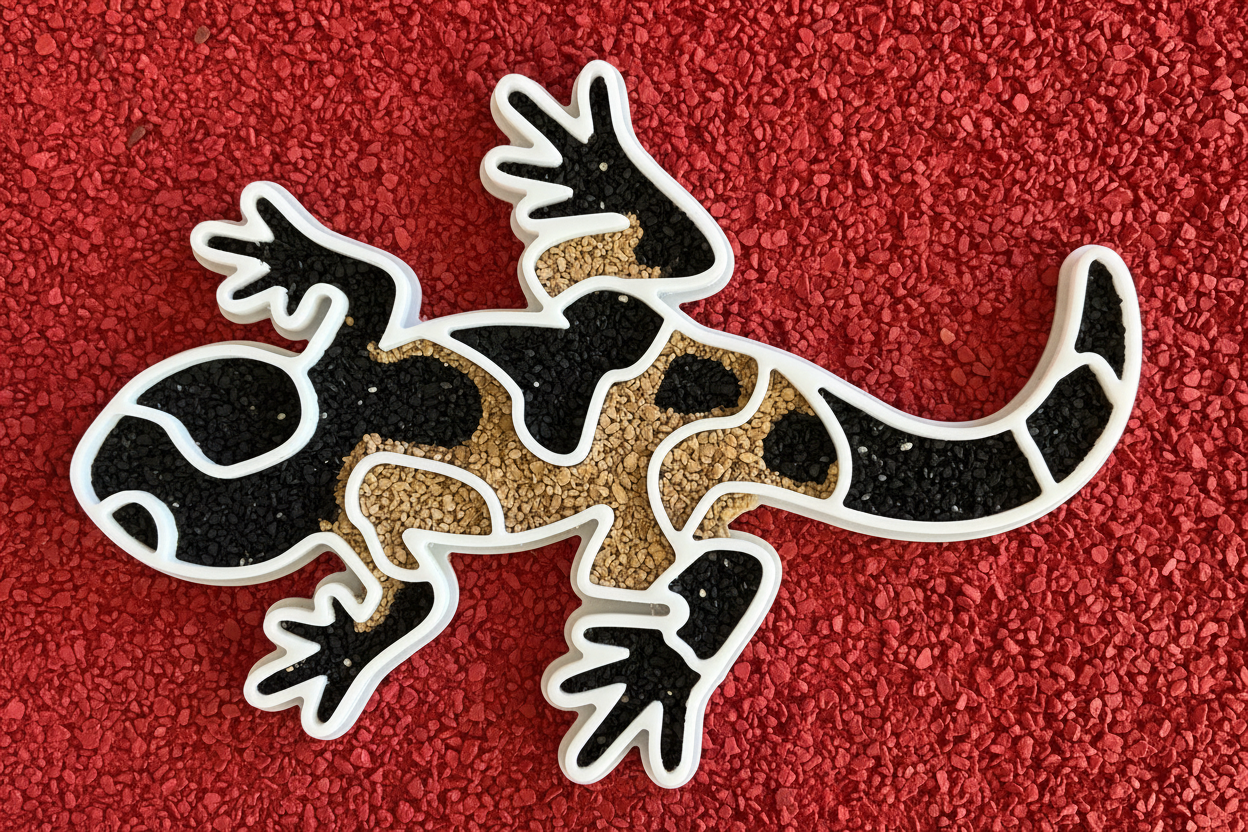Salamander Lizard Resin Bound Stencil 18”x14”