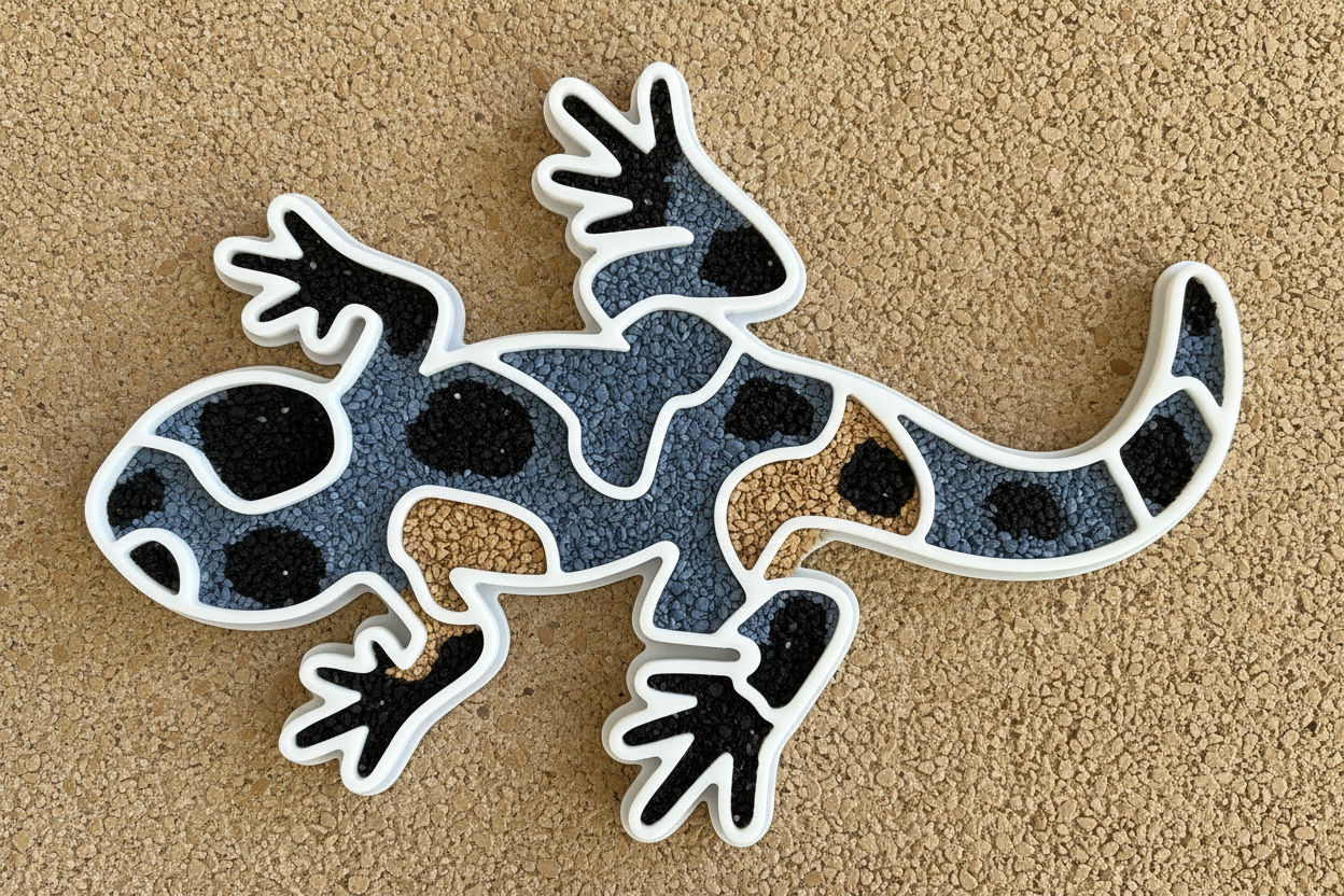 Salamander Lizard Resin Bound Stencil 18”x14”