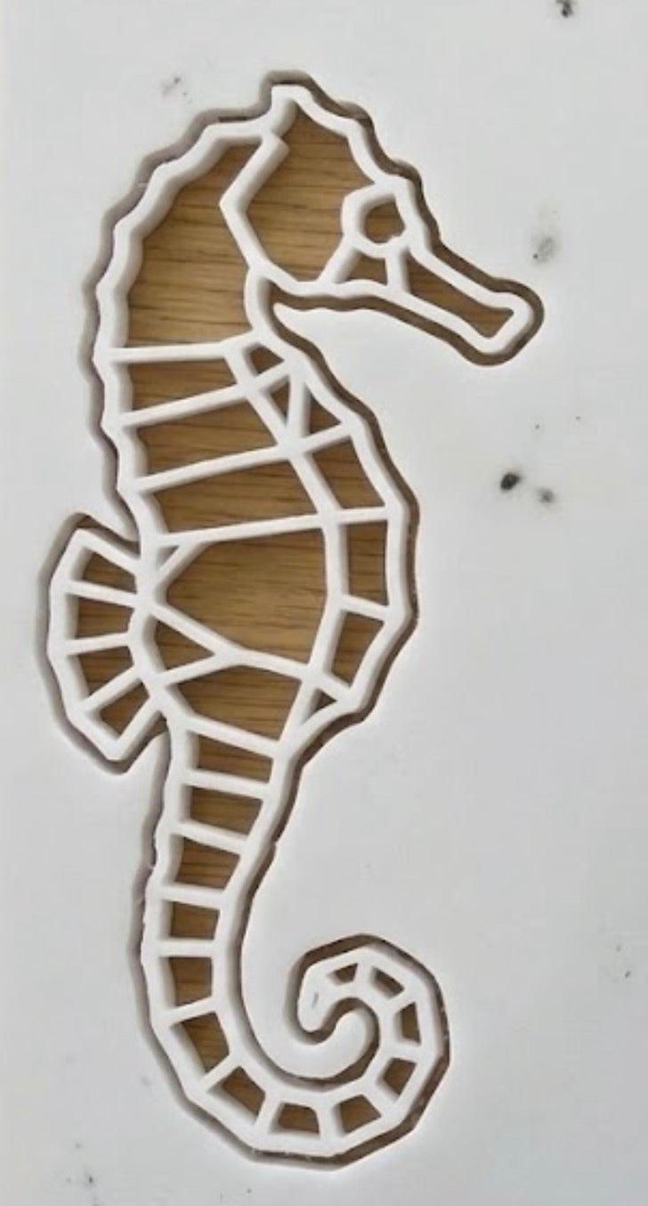 Sea Horse Resin Bound Stencil 14”x8”