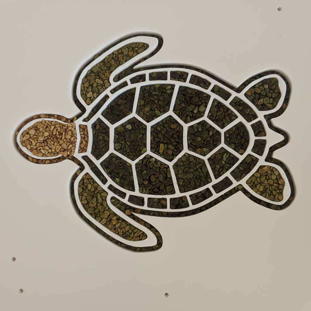 Sea Turtle Resin Bound Stencil 11”x9”