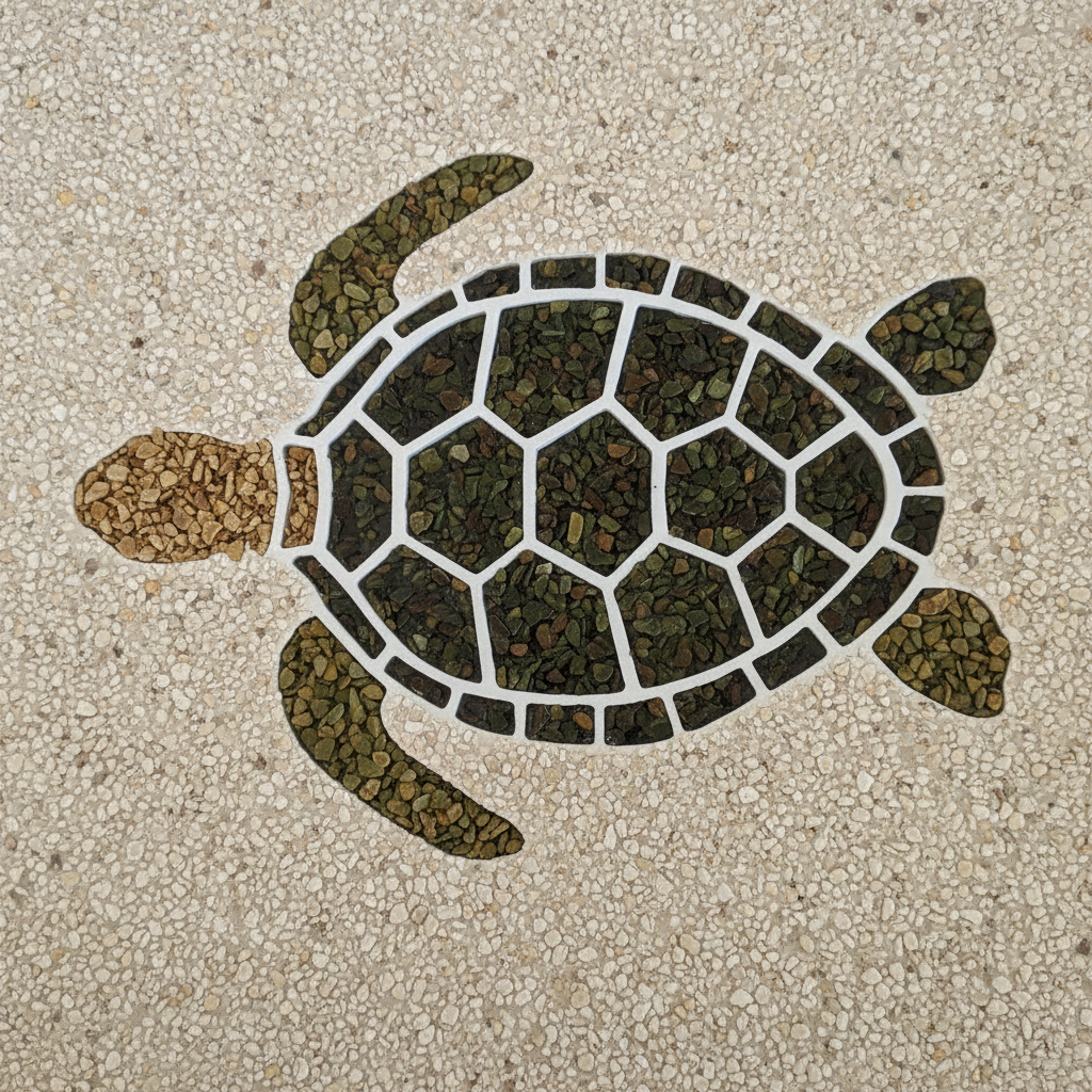 Sea Turtle Resin Bound Stencil 11”x9”