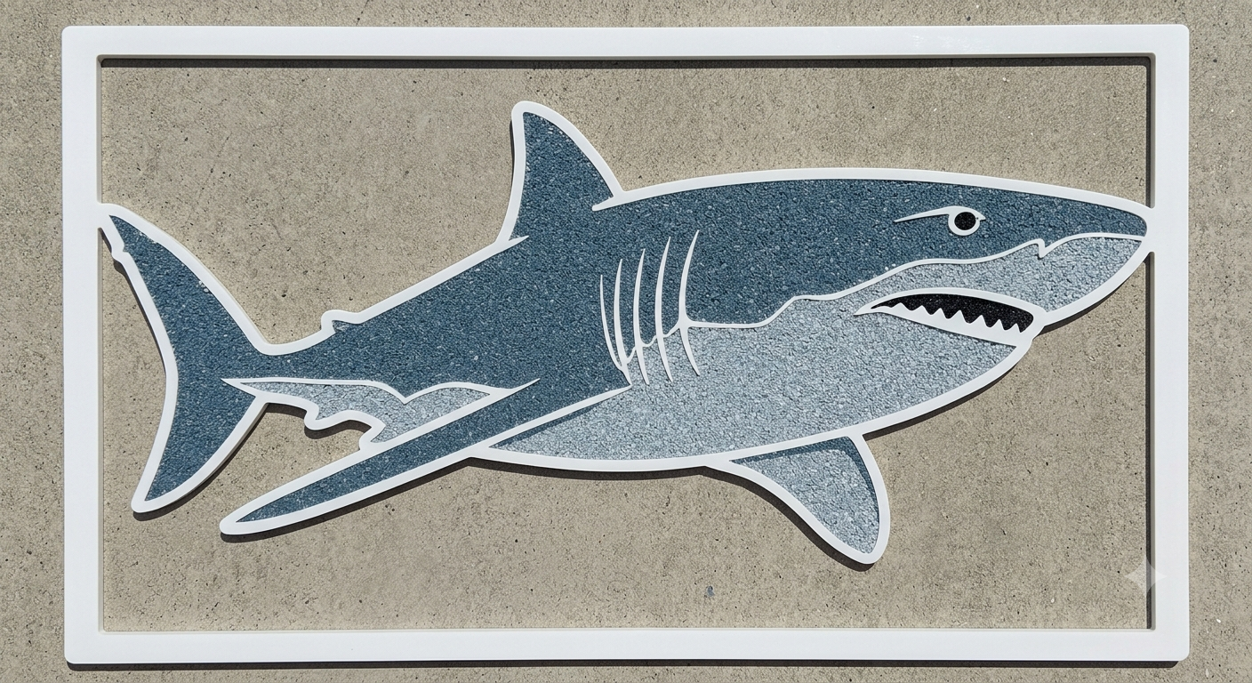 Shark 2 Resin Bound Stencil 60"x30"