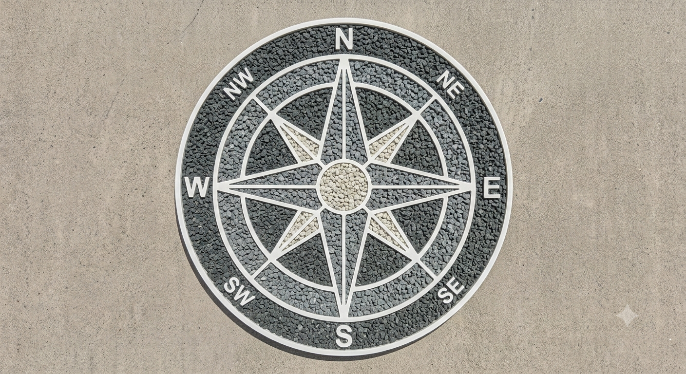 Compass Resign Bound Template 60"x60" (2 pieces)